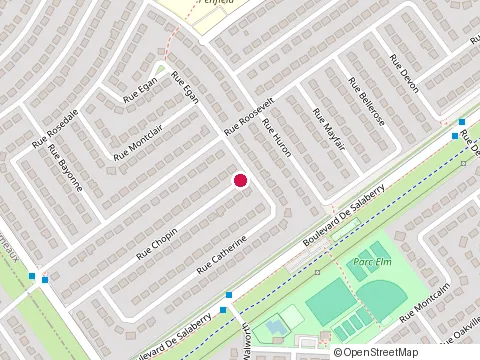 Location of Pirog Decks at 15 Rue Chopin, Dollard-Des-Ormeaux