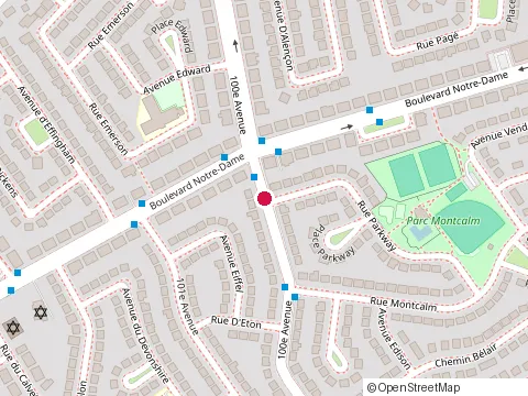 Location of Piscine Montcalm at Rue Parkway 755, Laval
