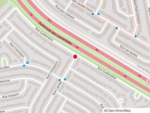 Location of Piscine Opus at 887 Rue Guillemette, Laval