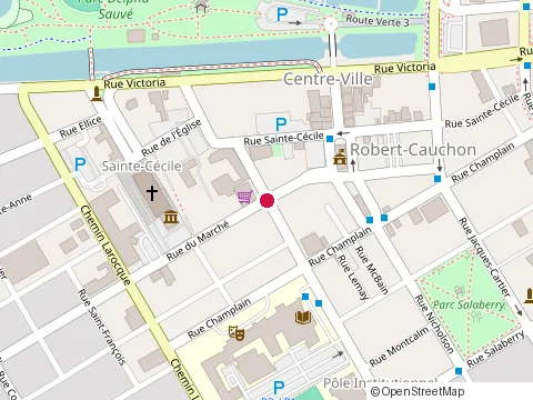 Location of Pizza Chez Rose at 16 Rue du Marché, Salaberry-de-Valleyfield