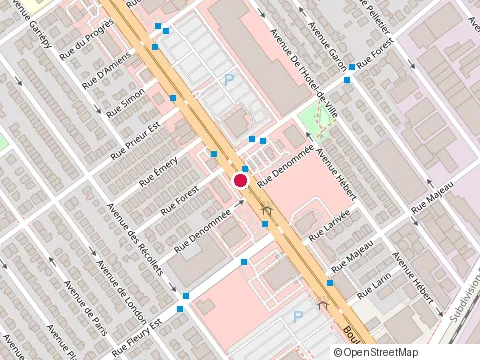 Location of Pizza Hut at 10400 Boulevard Pie-Ix, Montréal-Nord