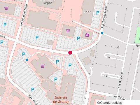 Location of Pizza Hut at 110 Rue St.-Jude N, Granby