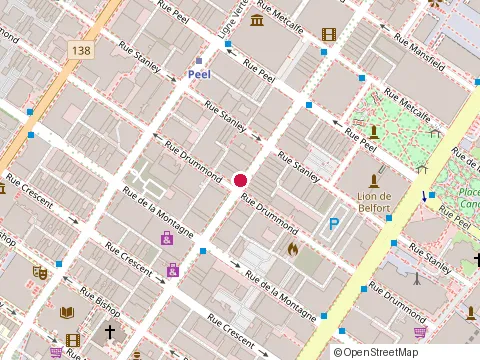 Location of Pizza Palace at 1224 Rue Sainte-Catherine E, Montréal