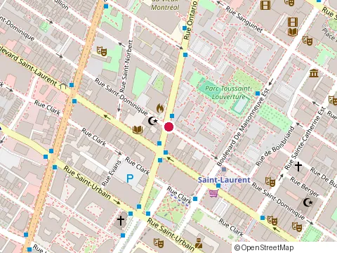 Location of Pizza Saint Laurent at 24 Rue Ontario E, Montréal