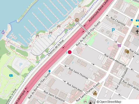 Location of Place des Quais (1986) Enr at 210 Rue du Bord-de-l'Eau O, Longueuil