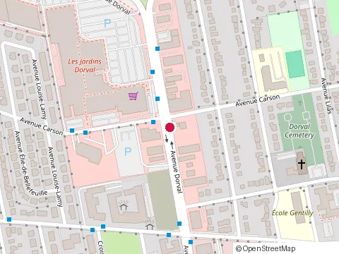 Location of Place Tevere at 285 Dorval, Dorval