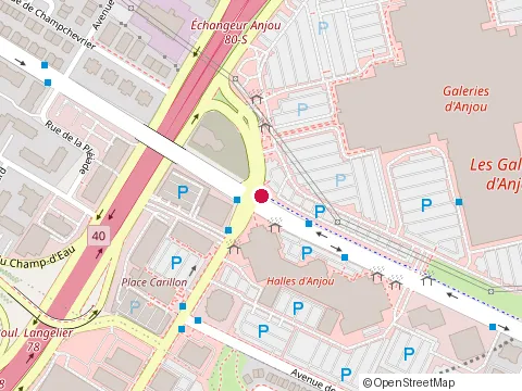 Location of Place Tevere at 8001 boulevard les Galeries d'Anjou, Anjou