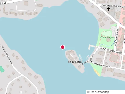 Location of Plage Sainte-Lucie at 20 Rue Larocque O, Sainte-Agathe-des-Monts