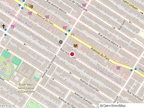 Location of Planchers Artec at 5461 Rue Hutchison, Montréal