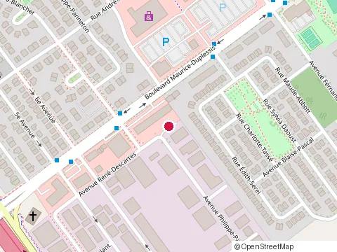 Location of Planchers Olympiques Ltd at 7474 avenue René-Descartes, Montréal