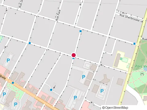 Location of Plase Park at 147 avenue du Parc, Granby