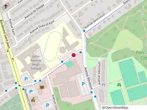 Location of Pointe Claire Elementary School at 93 avenue Douglas-Shand, Pointe-Claire