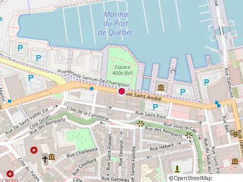 Location of Poisson d'Avril Restaurant at 115 Quai Andre, Québec
