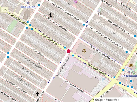 Location of Poitras Denis at 6311A Rue Saint-Denis, Montréal
