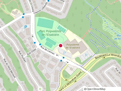 Location of Polyvalente de l'Érablière at 500 Rue de Cannes, Gatineau
