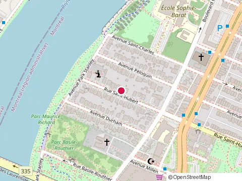 Location of Pontius Livres Books at 10837 Rue Saint-Hubert, Montréal