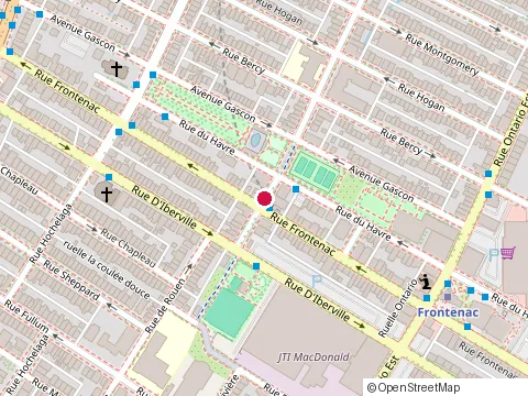 Location of Popura Express Downtown at 2550 Rue de Rouen, Montréal