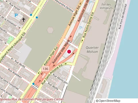 Location of Portage Centre de Readaptation at 1640 Rue Saint-Antoine O, Montréal