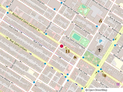 Location of Porte de l'Inde at 5195 boulevard Saint-Laurent, Montréal