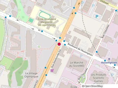 Location of Portes et Fenêtres Fentek at 5380 Rue Sherbrooke O, Montréal