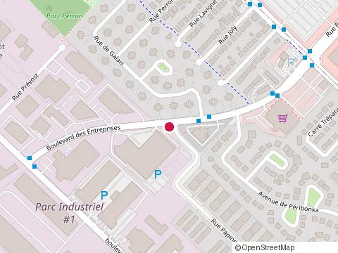 Location of Portes Impression at 530 Rue Papineau, Boisbriand