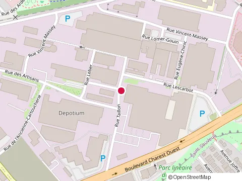 Location of Pouce Coupe Ml Inc. at 1160 Rue Taillon, Québec