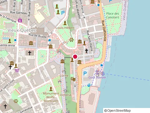 Location of Poulet Royal Champlain at 2 Rue du Petit Champlain, Québec