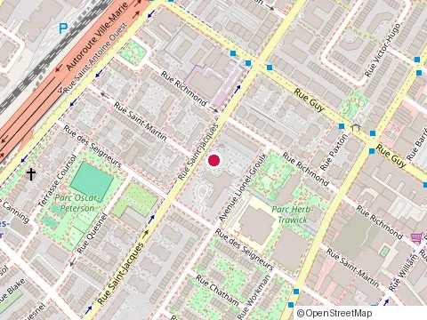 Location of Pressault Construction at 50 rue des Seigneurs, Montréal
