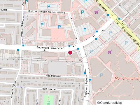 Location of Prive Lauzon at 1445 boulevard Provencher, Brossard