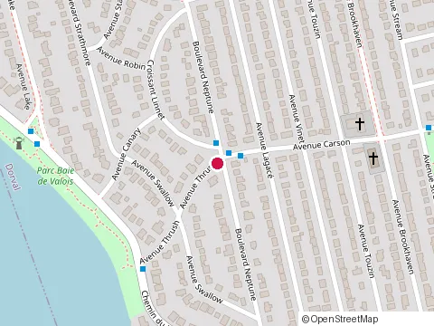 Location of Procom Construction at 240 avenue Thrush, Dorval