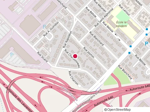 Location of Productions de Jardins A Cour at 9 Rue Charbonneau, Sainte-Thérèse