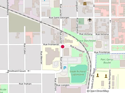 Location of Professional Trade School at 100 Rue Laurier, Saint-Jean-sur-Richelieu