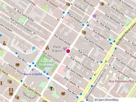 Location of Profil Beaute Nr at 845 Rue Sainte-Catherine E, Montréal