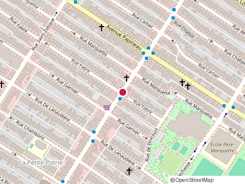 Location of Projet Biblius at 1453 rue Beaubien E, Montréal