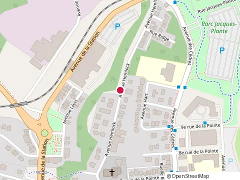 Location of Protan Toitures Ltée at 1250 avenue de la Station, Shawinigan