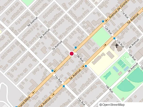 Location of Pub de la 6E at 1451 avenue de Grand-Mère, Shawinigan