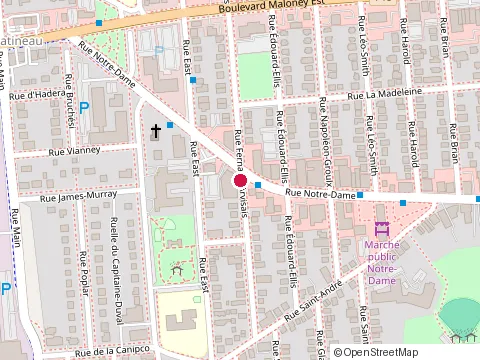 Location of Pub le Notre-Dame at 285 Rue Notre Dame, Gatineau