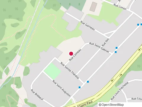 Location of Pulperie Elementary School at 906 Rue Comeau, Chicoutimi