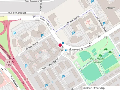 Location of Quatre Saisons at 550 boulevard de l'Atrium, Québec