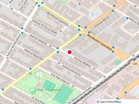 Location of Que-Pousse at 2215 avenue Walkley, Montréal
