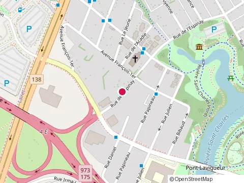 Location of Québec Skoolie Conversion at 325 Rue de l'Espinay, Québec