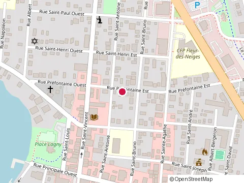 Location of Quebeck Centres Travail at 48 Rue Préfontaine E, Sainte-Agathe-des-Monts