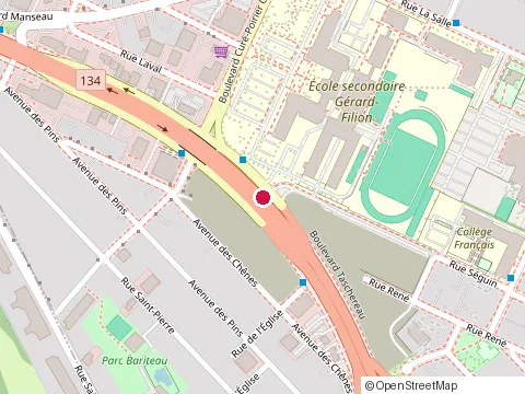Location of Racine Construction at 1837 Boulevard Taschereau, Longueuil