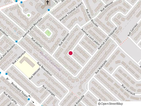 Location of Rawcliffe Renovations at 7124 avenue Alfred-de Vigny, Montréal