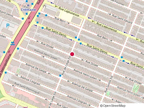 Location of Raymond Poirier at 8302 Rue Drolet, Montréal