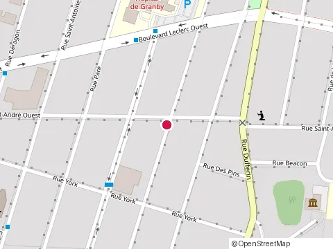 Location of Real Perreault Construction at 214 Rue Cartier, Granby
