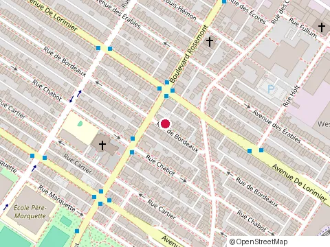 Location of Realisations Rc Ebenisterie at 043-5825 Rue de Bordeaux, Montréal