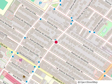Location of Rebecca Butovsky at 3562 avenue de Vendome, Montréal