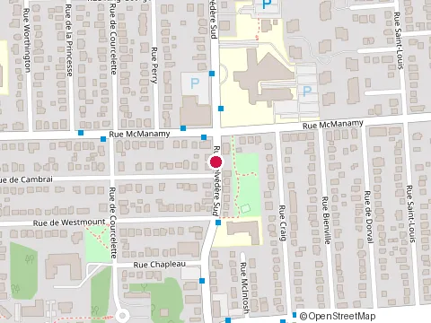 Location of Regroupement des Intervenants at 1121 Rue Belvedere S, Sherbrooke