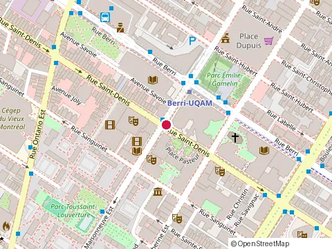 Location of Relations Publiques - Uqam at 1495 Rue Saint-Denis Suite J-1775, Montréal